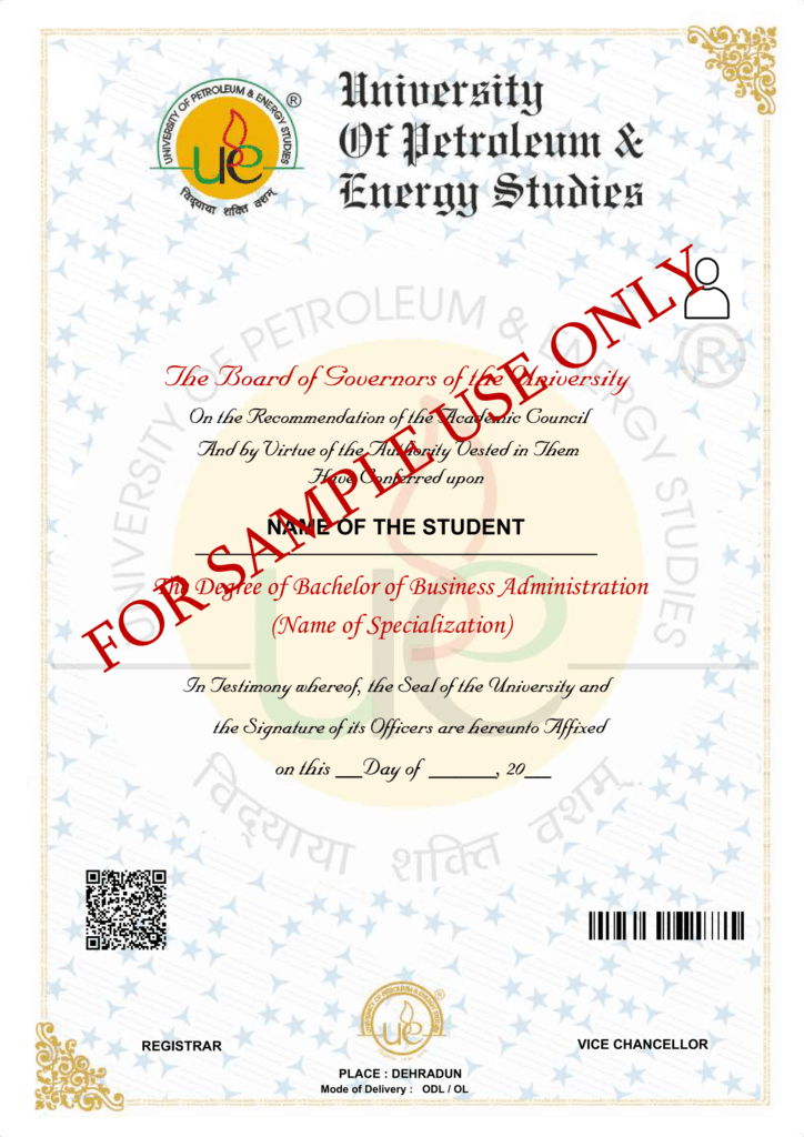 upes online degree sample